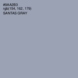#9AA2B3 - Santas Gray Color Image